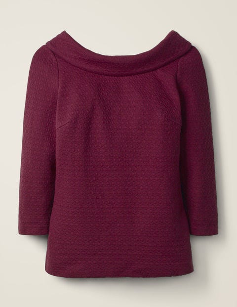 Bessie Jacquard Top - Ruby Ring Jacquard Bessie Jacquard Top - Ruby Ring Jacquard