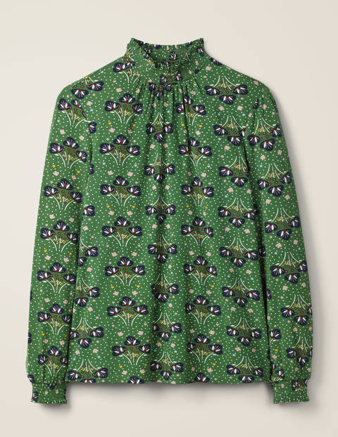 Connie Jersey Top - Broad Bean, Star Bouquet Connie Jersey Top - Broad Bean, Star Bouquet