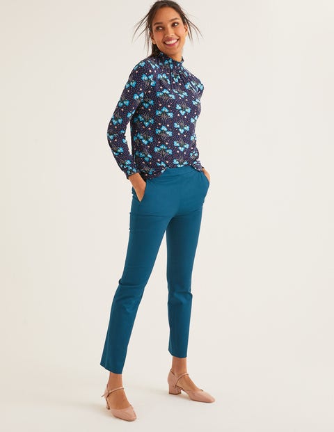 Connie Jersey Top - French Navy, Star Bouquet Connie Jersey Top - French Navy, Star Bouquet