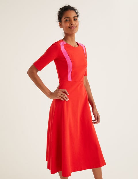 Emily Ponte Midi Dress - Post Box Red Emily Ponte Midi Dress - Post Box Red