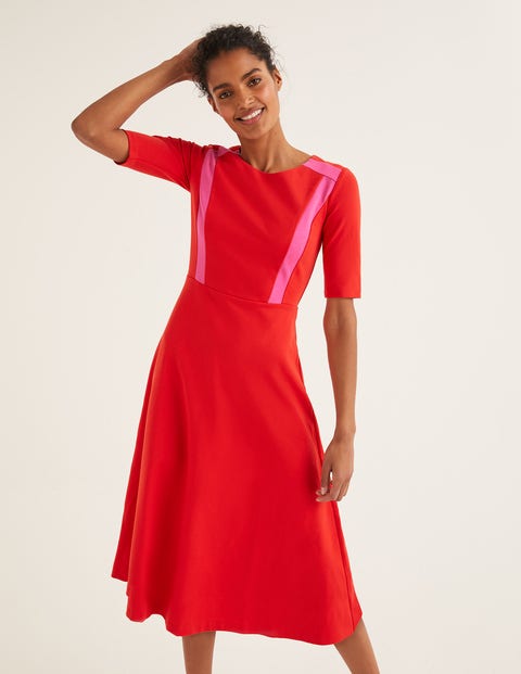 Emily Ponte Midi Dress - Post Box Red Emily Ponte Midi Dress - Post Box Red
