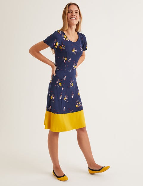 Erica Ponte Dress - Navy, Pretty Bloom Erica Ponte Dress - Navy, Pretty Bloom