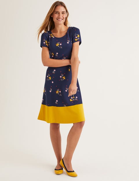 Erica Ponte Dress - Navy, Pretty Bloom Erica Ponte Dress - Navy, Pretty Bloom