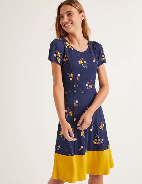 Erica Ponte Dress - Navy, Pretty Bloom Erica Ponte Dress - Navy, Pretty Bloom