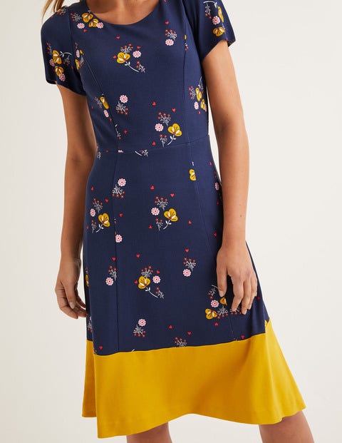 Erica Ponte Dress - Navy, Pretty Bloom Erica Ponte Dress - Navy, Pretty Bloom