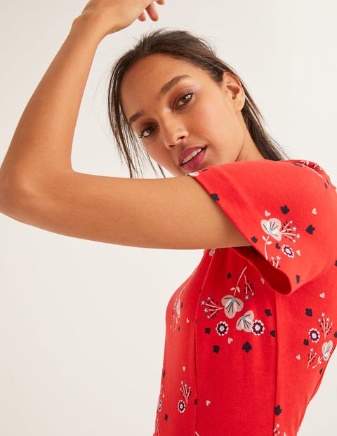 Erica Ponte Dress - Post Box Red, Pretty Bloom Erica Ponte Dress - Post Box Red, Pretty Bloom