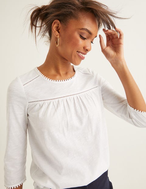 Julia Jersey Top - White Julia Jersey Top - White