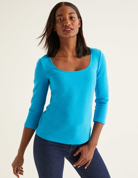 Tilly Ottoman Top - Blue Lagoon Tilly Ottoman Top - Blue Lagoon