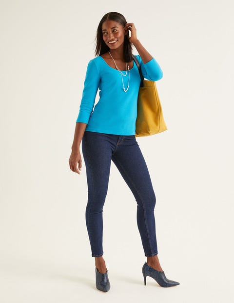 Tilly Ottoman Top - Blue Lagoon Tilly Ottoman Top - Blue Lagoon