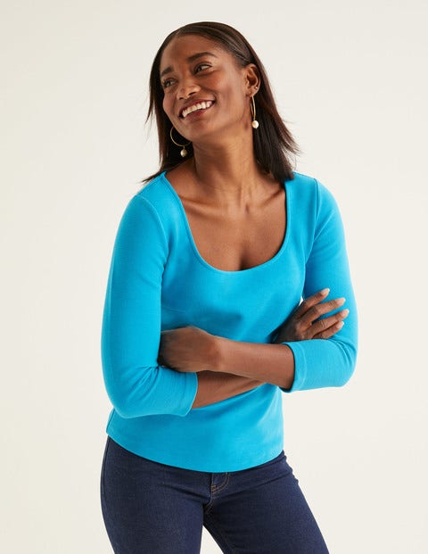 Tilly Ottoman Top - Blue Lagoon Tilly Ottoman Top - Blue Lagoon