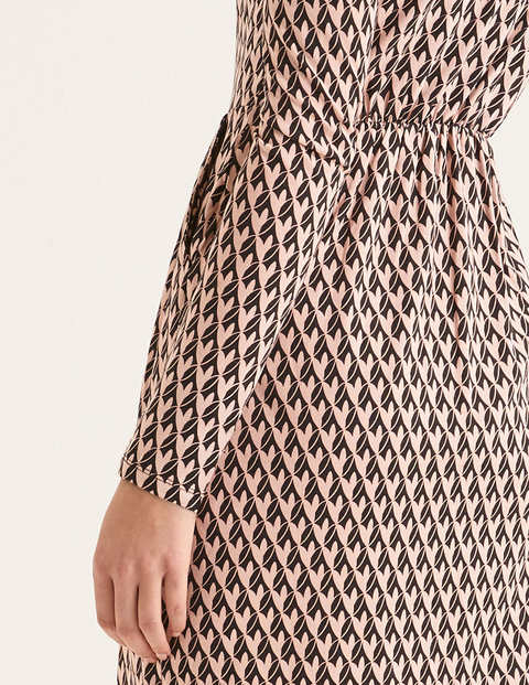 Romilly Jersey Dress - Milkshake, Leafy Geo Romilly Jersey Dress - Milkshake, Leafy Geo