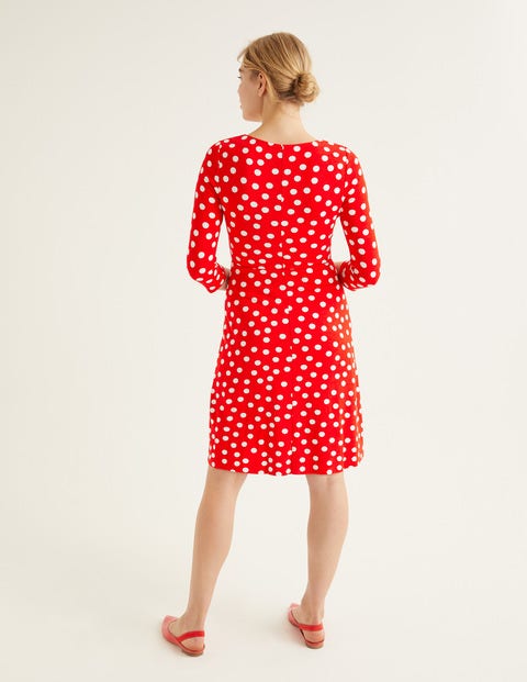 Theodora Ponte Dress - Post Box Red, Brand Polka Dot Theodora Ponte Dress - Post Box Red, Brand Polka Dot