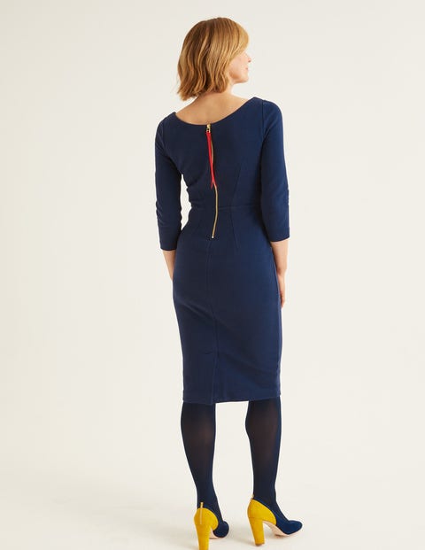 Aurelia Ottoman Dress - Navy Aurelia Ottoman Dress - Navy