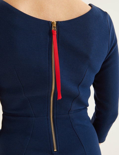 Aurelia Ottoman Dress - Navy Aurelia Ottoman Dress - Navy