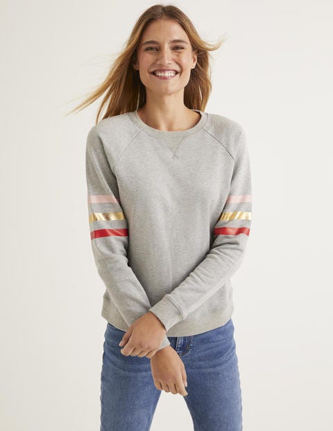 The Sweatshirt - Grey Marl/Metallic Stripe The Sweatshirt - Grey Marl/Metallic Stripe