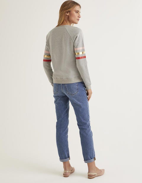 The Sweatshirt - Grey Marl/Metallic Stripe The Sweatshirt - Grey Marl/Metallic Stripe