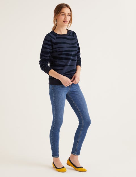 The Sweatshirt - Navy, Flocked Zebra The Sweatshirt - Navy, Flocked Zebra