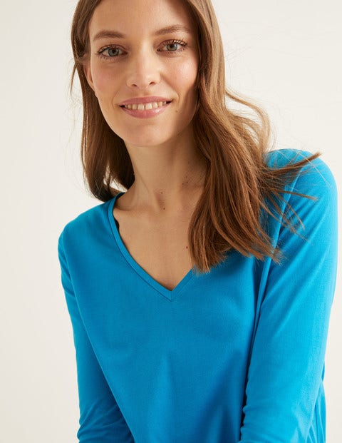 Supersoft V-Neck Tee - Blue Lagoon Supersoft V-Neck Tee - Blue Lagoon