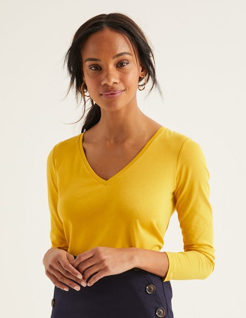 Supersoft V-Neck Tee - Saffron Supersoft V-Neck Tee - Saffron