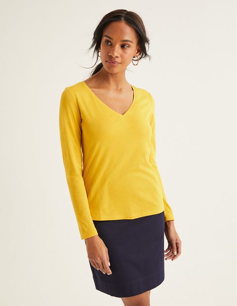Supersoft V-Neck Tee - Saffron Supersoft V-Neck Tee - Saffron