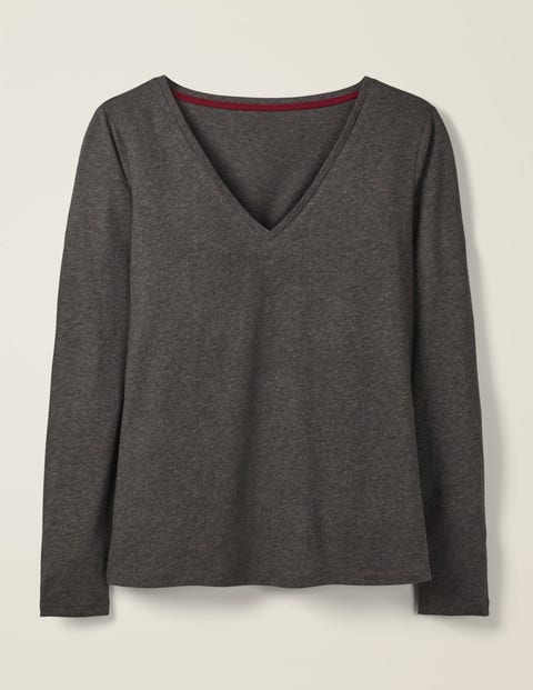 Supersoft V-Neck Tee - Charcoal Marl Supersoft V-Neck Tee - Charcoal Marl