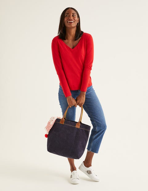Supersoft V-Neck Tee - Post Box Red Supersoft V-Neck Tee - Post Box Red