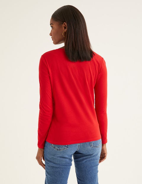 Supersoft V-Neck Tee - Post Box Red Supersoft V-Neck Tee - Post Box Red
