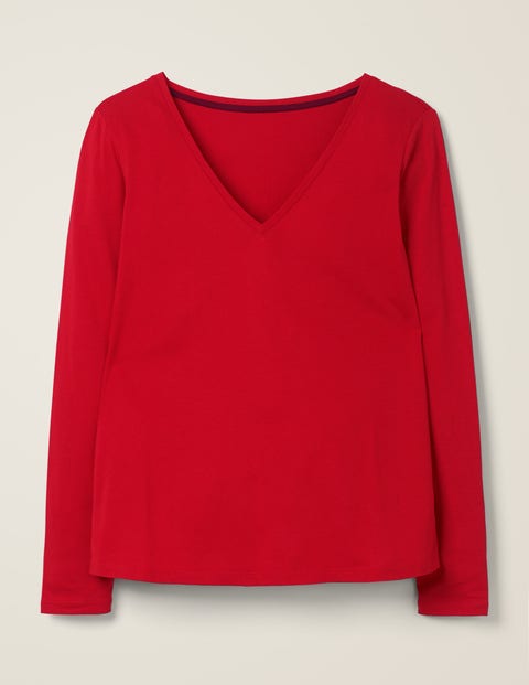 Supersoft V-Neck Tee - Post Box Red Supersoft V-Neck Tee - Post Box Red