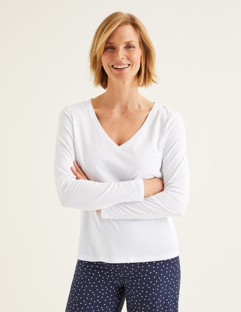 Supersoft V-Neck Tee - White Supersoft V-Neck Tee - White