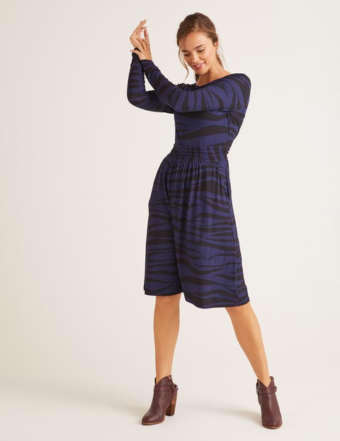 Abigail Jersey Dress - Navy Zebra Abigail Jersey Dress - Navy Zebra