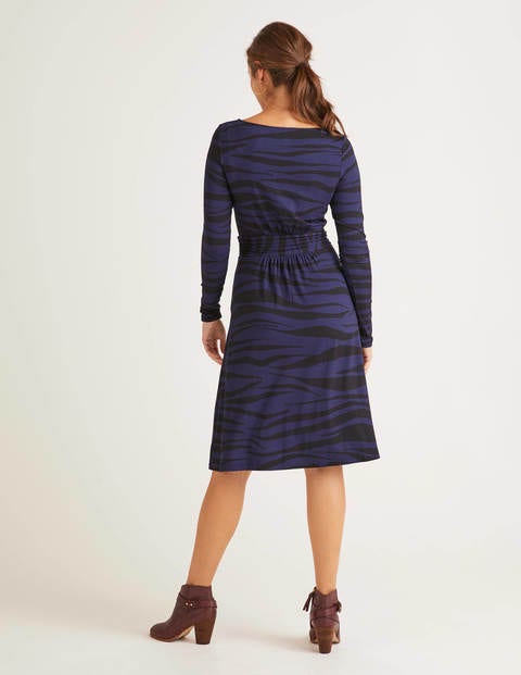 Abigail Jersey Dress - Navy Zebra Abigail Jersey Dress - Navy Zebra