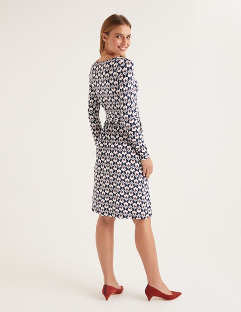 Abigail Jersey Dress - Navy and Ivory, Petal Head Abigail Jersey Dress - Navy and Ivory, Petal Head