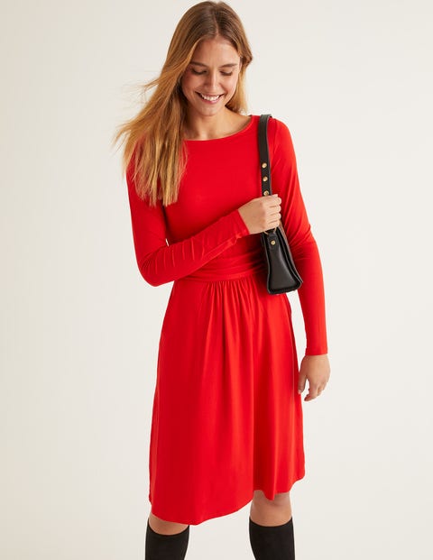 Abigail Jerseykleid - Signalrot Abigail Jerseykleid - Signalrot