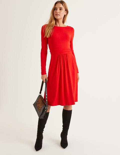 Abigail Jerseykleid - Signalrot Abigail Jerseykleid - Signalrot