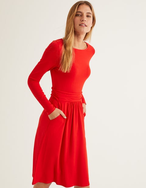 Abigail Jerseykleid - Signalrot Abigail Jerseykleid - Signalrot