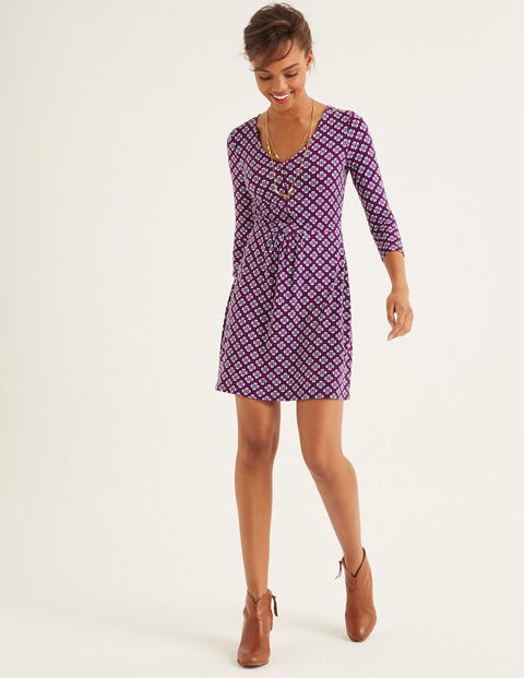 Sabina Jersey Tunic - Navy Vibrant Plum, Bud Tile Sabina Jersey Tunic - Navy Vibrant Plum, Bud Tile