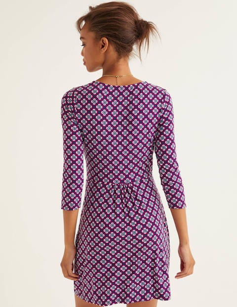 Sabina Jersey Tunic - Navy Vibrant Plum, Bud Tile Sabina Jersey Tunic - Navy Vibrant Plum, Bud Tile