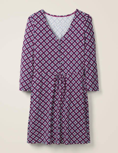 Sabina Jersey Tunic - Navy Vibrant Plum, Bud Tile Sabina Jersey Tunic - Navy Vibrant Plum, Bud Tile