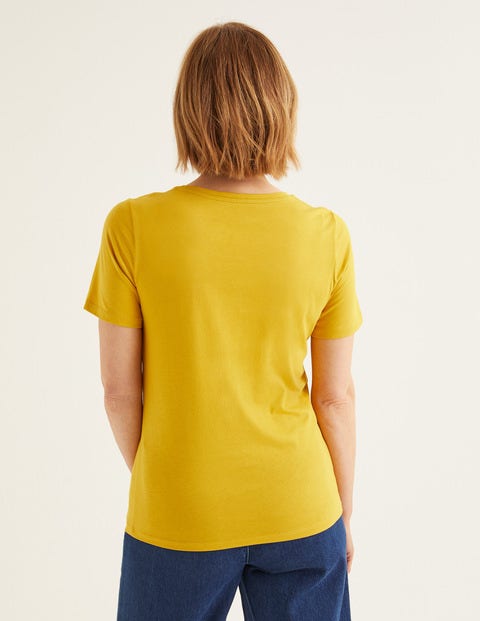 Superweiches Kurzärmliges T-Shirt - Safrangelb Superweiches Kurzärmliges T-Shirt - Safrangelb