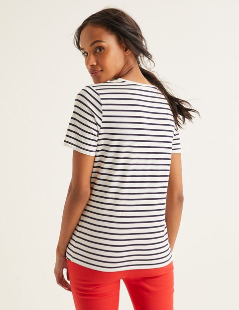 Supersoft Short Sleeve Tee - Ivory/Navy Supersoft Short Sleeve Tee - Ivory/Navy