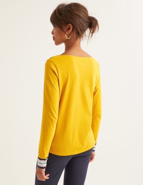 Striped Cuff Tee - Saffron Multi Striped Cuff Tee - Saffron Multi
