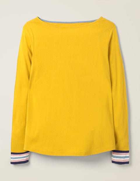 Striped Cuff Tee - Saffron Multi Striped Cuff Tee - Saffron Multi