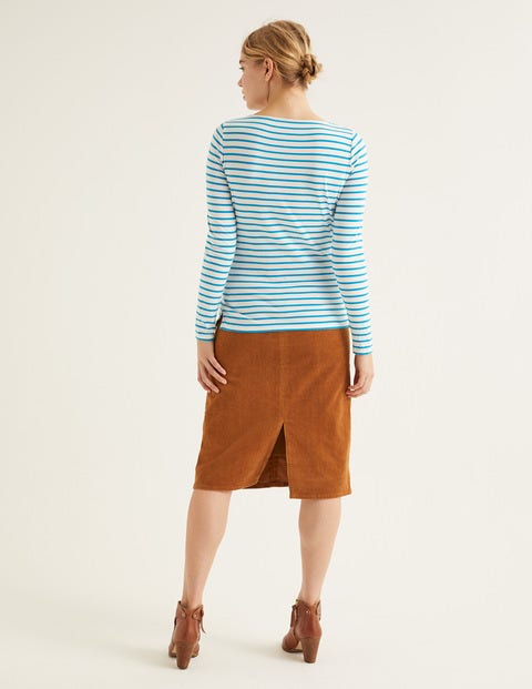 Long Sleeve Breton - Ivory/Blue Lagoon Long Sleeve Breton - Ivory/Blue Lagoon