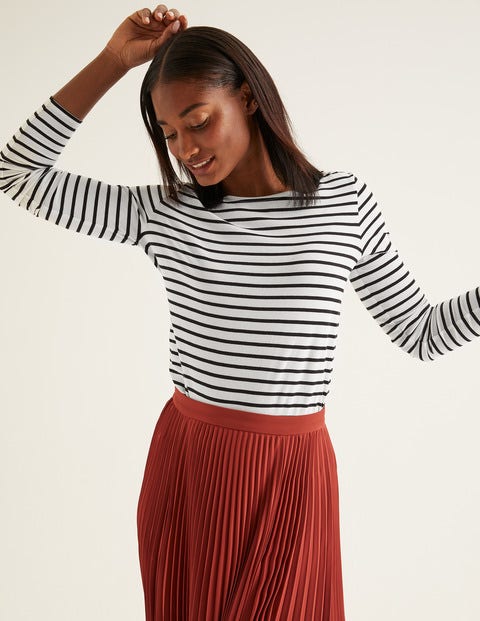 Long Sleeve Breton - Ivory/Black Long Sleeve Breton - Ivory/Black
