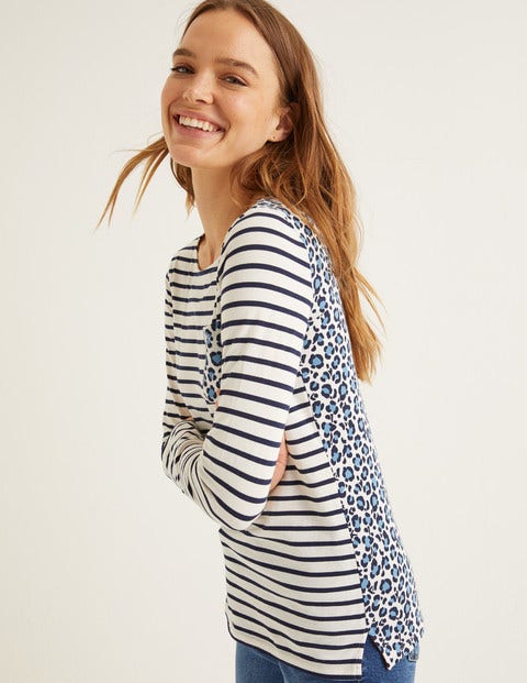 Long Sleeve Breton - Ivory/Horizon Leopard Long Sleeve Breton - Ivory/Horizon Leopard