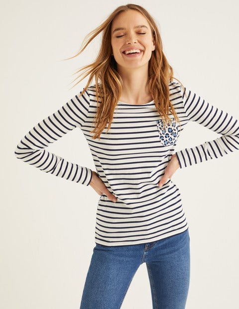 Long Sleeve Breton - Ivory/Horizon Leopard Long Sleeve Breton - Ivory/Horizon Leopard