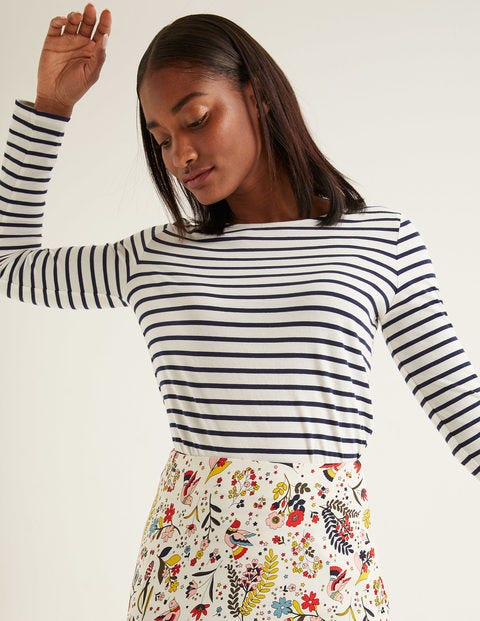 Long Sleeve Breton - Ivory/Navy Long Sleeve Breton - Ivory/Navy