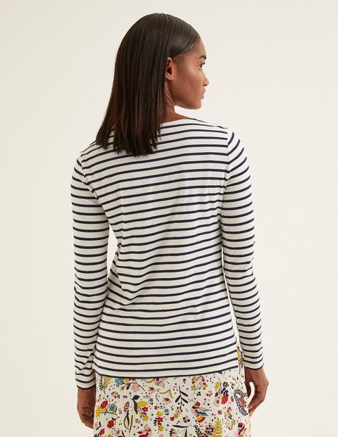 Long Sleeve Breton - Ivory/Navy Long Sleeve Breton - Ivory/Navy