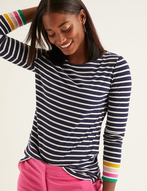Long Sleeve Breton - French Navy Multi Cuff Long Sleeve Breton - French Navy Multi Cuff