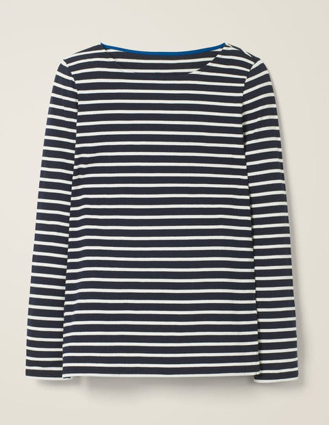 Long Sleeve Breton - Navy/Ivory | Boden US